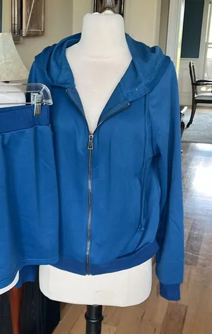 Matching Set Navy Blue Zip Hoodie Skort New thumbnail 1