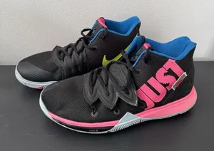 Nike Kyrie 5 Just‎ Do It Black Volt Hyper Pink (AO2918-003) Men's Size 7 W 8.5 thumbnail 1