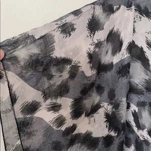 Cheetah Print Scarf Modern Neutal Decor Gray thumbnail 3