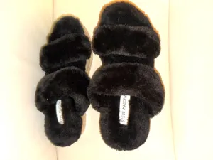 Steven By Steve Madden black faux leather platform slippers, specifically the Katana model, size 7 thumbnail 5