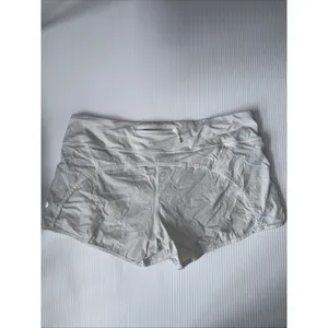 Lululemon White‎ Shorts Sz 12 Lined Zip Back Pocket thumbnail 5