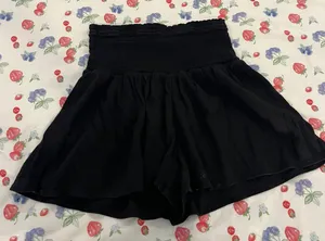 Aerie Black Flowy Shorts thumbnail 1