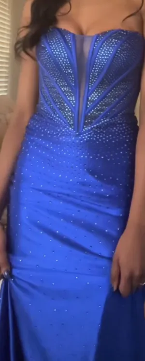 Royal blue prom/formal dress Size 00 thumbnail 1