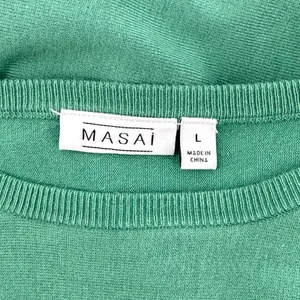 MASAI Women's Jadeite Fanacy Jumper Green Long Sleeve Relaxed Sweater‎ Large thumbnail 6