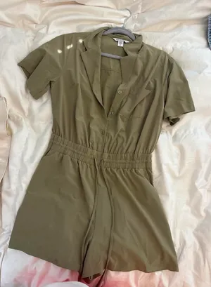 Athleta olive green athletic romper/jumpsuit  thumbnail 2