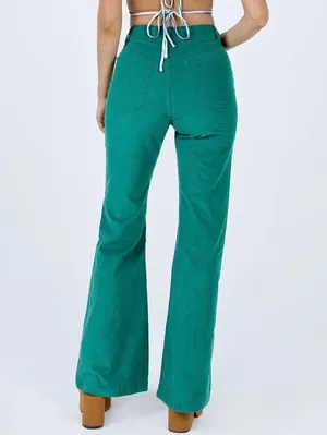 Princess Polly Nadia Green Pants thumbnail 5