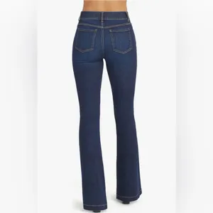 SPANX Pull-On Flare Jeans in Midnight Shade Medium Wash Size 3X Stretchy Denim thumbnail 2