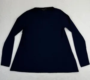 Alice + Olivia Aaron Navy Blue‎ Wool Cashmere Blend Crewneck Sweater Est small thumbnail 1