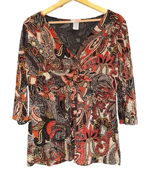 Vintage‎ Y2k Vol 1 Babydoll Top Women's XL 3/4 Sleeve Hippie Boho Fairy Grunge thumbnail 1