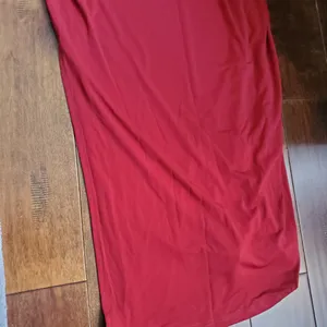 Scoop neck wine color maxi dress with slits on the side size large new n… thumbnail 8