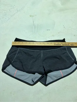 Lululemon grey Black Performance Running Shorts 6 thumbnail 2