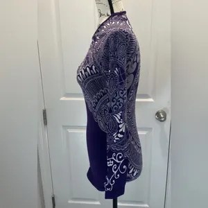 ATHLETA Purple Long-Sleeve Patterned Women's Top thumbnail 3