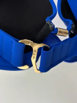 Abercrombie & Fitch Cobalt Blue Bikini Push Up Swim Top Criss Cross Straps thumbnail 9