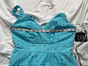 Boston Proper Eyelet Surplice Ankle Length Dress size 8 thumbnail 7