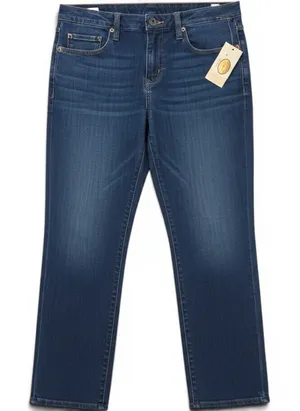 Talbots Jeans Women 8P Blue Straight Leg Stretch Petite Medium Wash Denim thumbnail 1