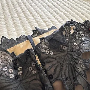 Vintage William Pearson Black Sequin Goth Dress Party Altered Item Fits Small thumbnail 7