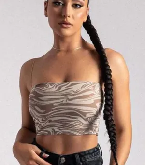 MESHKI Yvonne Crop Top Size S Spring Summer Festival Coachella Vacation thumbnail 1