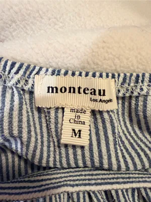 Monteau Striped Blue and White Jumpsuit thumbnail 4