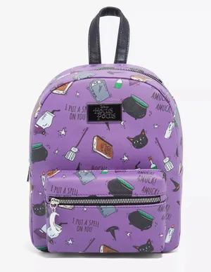 Hot Topic Bioworld x Hocus Pocus Icons Mini Backpack- Purple- NWT thumbnail 1