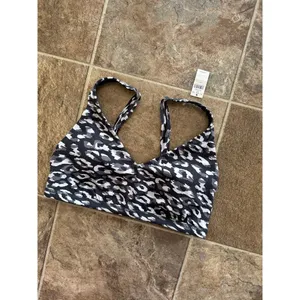 Offline By Aerie Goals Plunge Sports Bra Gray Size Large thumbnail 5
