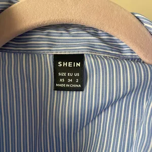 SHEIN Light Blue Striped Midi Dress thumbnail 3