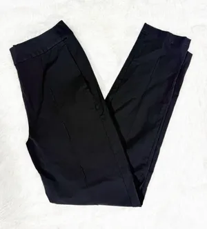 Lululemon Black Tapered Trouser Pants Back Zip Pockets Approx Size 6 thumbnail 1