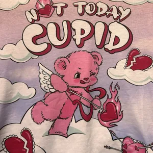 NEW Anti Valentines Day Dolls Kill Sugar Thrillz Not Today Cupid Heart Tee Shirt thumbnail 3