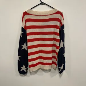 Umgee American flag Patriotic Stars and Stripes Sweater! Size XL! thumbnail 3