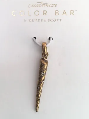 Kendra Scott 3 Gold-tone Cubic Zirconia Unicorn Horn Ring Evil Eye Charms thumbnail 7