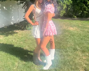 Boutique Pink babydoll dress with cutouts thumbnail 2