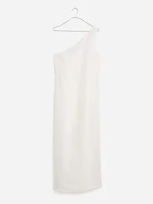 NWT Madewell One-Shoulder Midi Dress in Lighthouse White Size 2 thumbnail 7