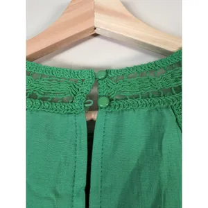 BTFBM‎ Green Crochet Lace Tiered Sleeveless Mini Dress NWT Boho Summer Halter thumbnail 5
