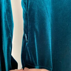 House of CB Maroush Velvet Teal Backless Mini Longsleeve Dress Womens Small thumbnail 10