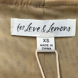 For Love & Lemons‎ Rhinestone Kiara Mesh Shorts XS - Glamorous, Sheer, NWT thumbnail 3