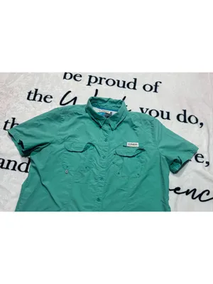 Magellan Outdoors Performance/Fishing Vented Shirt (Quick Dry) Size L Green thumbnail 2