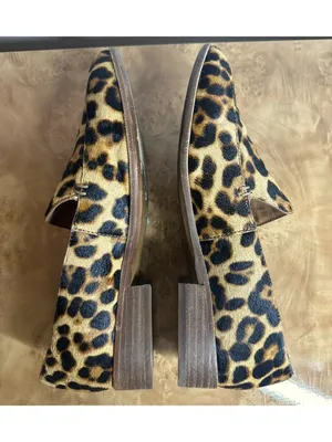 Madewell The Frances Leopard Calf Hair Loafers Women's Size 9 Animal Print Flats thumbnail 6