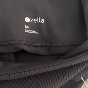 Zella High Waist Ribbed Moto Black Gym Leggings thumbnail 10
