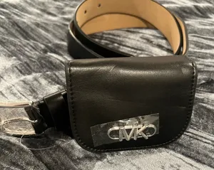 Michael Kors Black Leather Belt Bag thumbnail 1