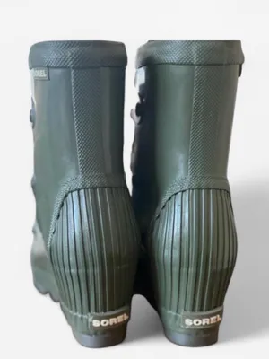 SOREL Joan Rain Wedge Boots Olive Green NL2442-383 Waterproof Women’s 9.5 thumbnail 7