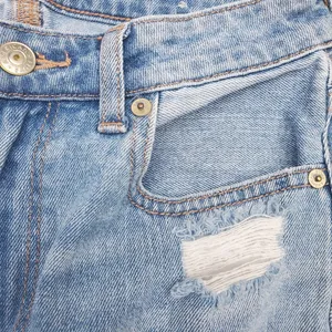 American Eagle mom jeans ripped light wash size 2 women's high rise short thumbnail 5