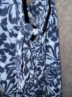 Aerie Floral Linen Blend Tie-Side Romper Size XL thumbnail 2