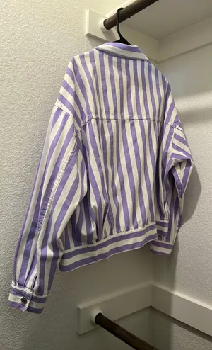 Purple Stripe Jacket Size M thumbnail 2