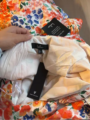 LULU’S Bold Presence Orange Multi Floral Satin Halter Midi Dress thumbnail 6