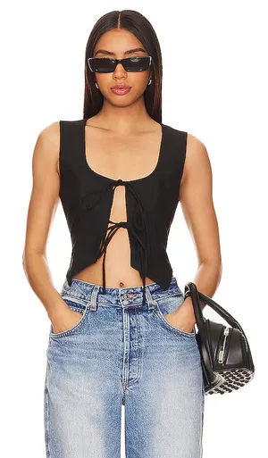 superdown Tie Front Top thumbnail 1