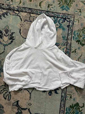Fabletics Cropped White Sweatshirt thumbnail 2