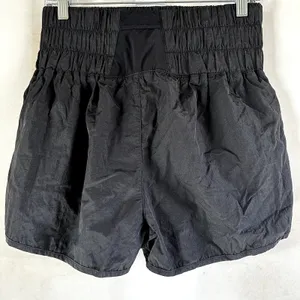 Free People Movement The Way Home Shorts Pocket Smocked Warm-Up High Black L thumbnail 7