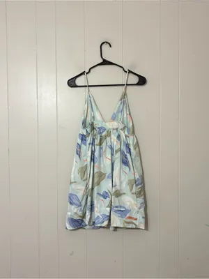 Abercrombie & Fitch Floral Sundress Sleeveless Mini Dress Blue Size S thumbnail 12
