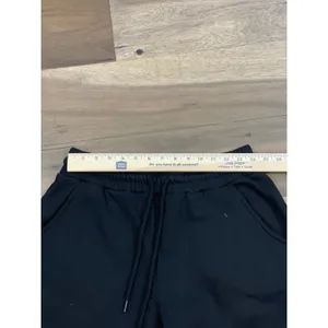 Zenana Black Fleece‑Lined Sweatpants Cotton Blend Size L Athleisure High Rise thumbnail 3