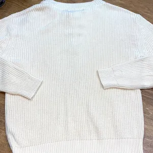J.O.A ivory cable knit lace up sweater size medium thumbnail 5