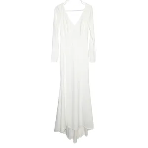 NWT Lulus Feeling of Forever Maxi Dress Bridal Bride Women's White Size Medium thumbnail 3